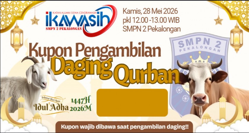 SMP Negeri 2 Pekalongan Bersama IKAWASIH melaksanakan Penyembelihan Hewan Kurban, Wujudkan Kepedulian dan Perkuat Silaturahmi