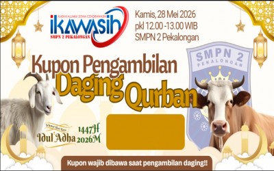 SMP Negeri 2 Pekalongan Bersama IKAWASIH melaksanakan Penyembelihan Hewan Kurban, Wujudkan Kepedulian dan Perkuat Silaturahmi